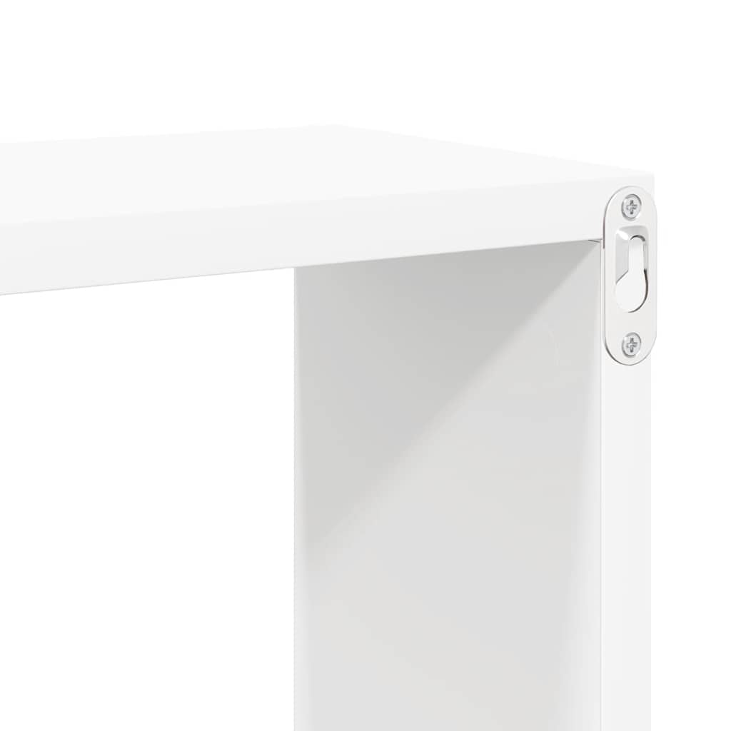 Wall Shelf | Set of 4 | White | Engineered wood | 60 cm x 15 cm x 23 cm