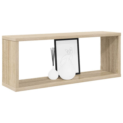 Wall Cube Shelf 2 pcs Sonoma Oak 60x15x23 cm Engineered Wood