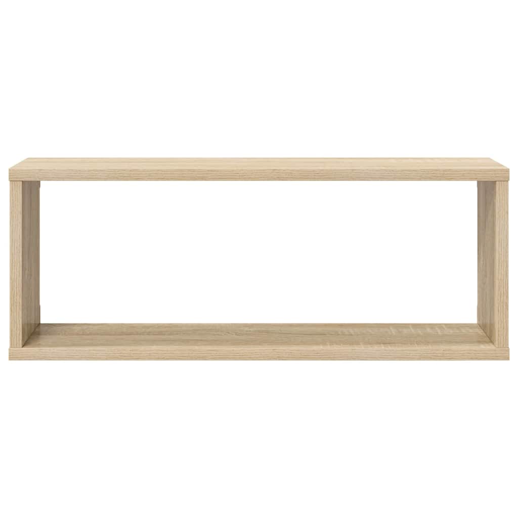 Wall Cube Shelf 2 pcs Sonoma Oak 60x15x23 cm Engineered Wood