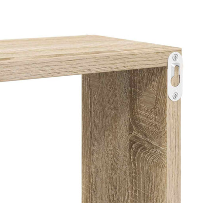 Wall Cube Shelf 2 pcs Sonoma Oak 60x15x23 cm Engineered Wood