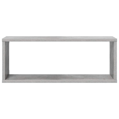 Wall Cube Shelf 2 pcs Concrete Grey 60x15x23 cm Engineered Wood