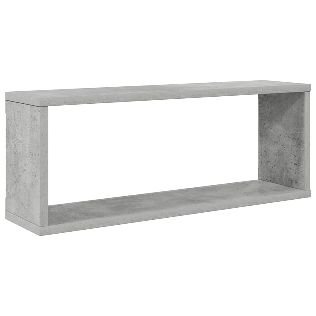 Wall Shelf | Set of 6 | Concrete Grey | Engineered Wood | Medium