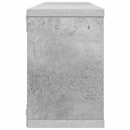 Wall Shelf | Set of 6 | Concrete Grey | Engineered Wood | Medium