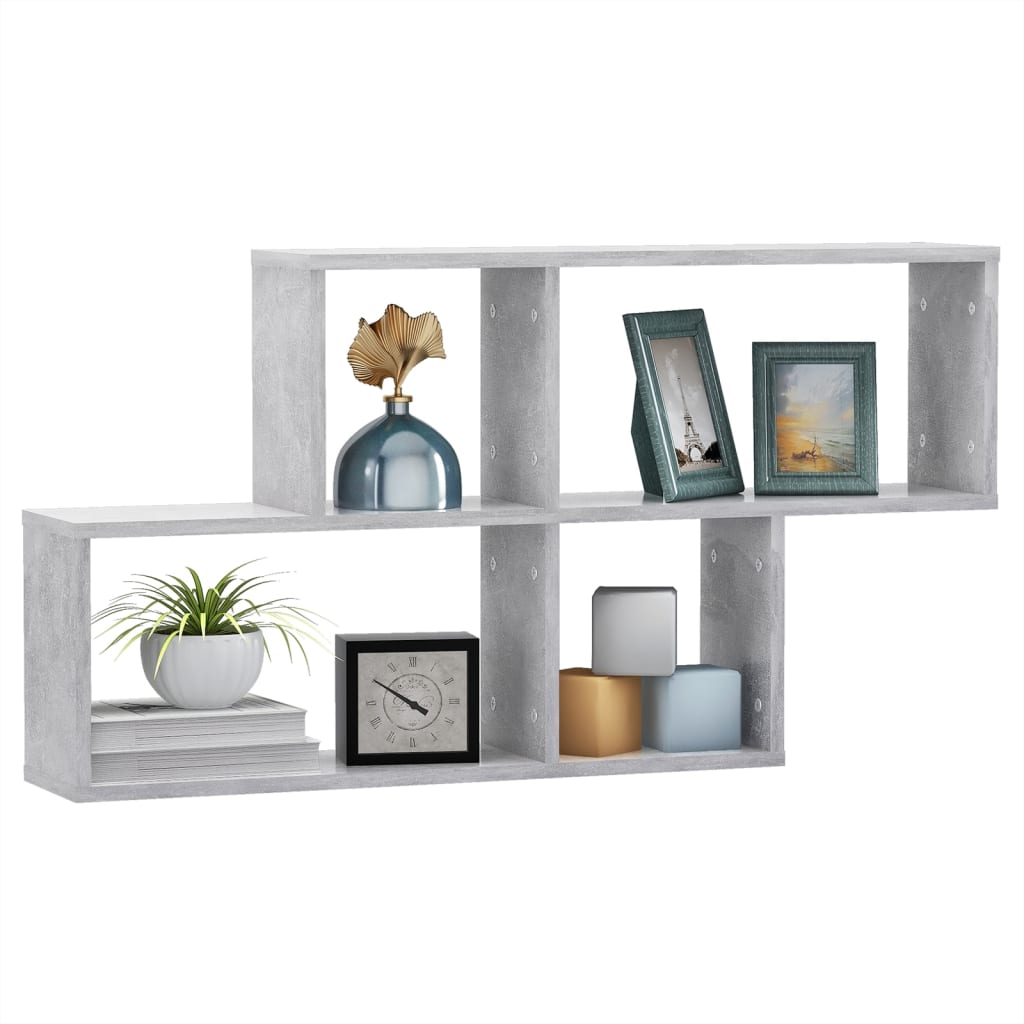 Wall Shelf | Concrete grey | Engineered wood | Medium | Wall mounting