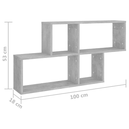 Wall Shelf | Concrete grey | Engineered wood | Medium | Wall mounting