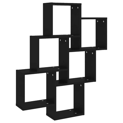 Wall Shelf | Black | Engineered Wood | Medium | Wall Shelf | Cubic
