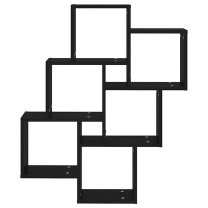 Wall Shelf | Black | Engineered Wood | Medium | Wall Shelf | Cubic