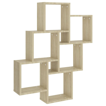 Wall Cube Shelf Sonoma Oak 78x15x93 cm Engineered Wood