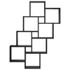 Wall Cube Shelf Black 90x15x119 cm Engineered Wood