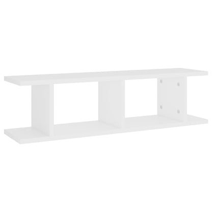 Wall Shelf | Set of 2 | White | Engineered wood | 75x18x20 cm