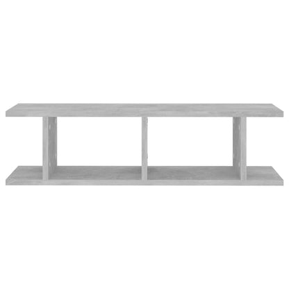 Wall Shelves 2 pcs Concrete Grey 75x18x20 cm Engineered Wood