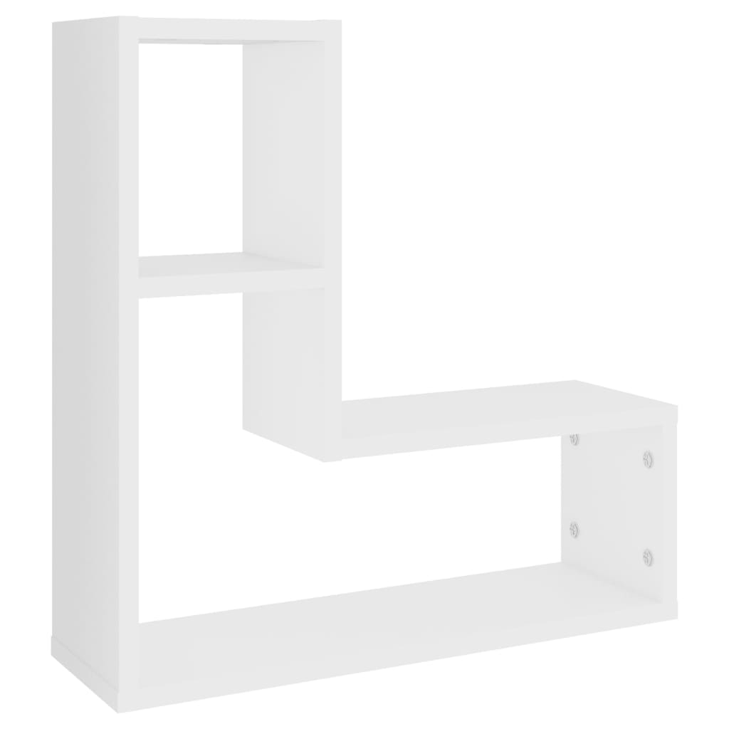 Wall Shelf 2 pcs White 50x15x50 cm Engineered Wood