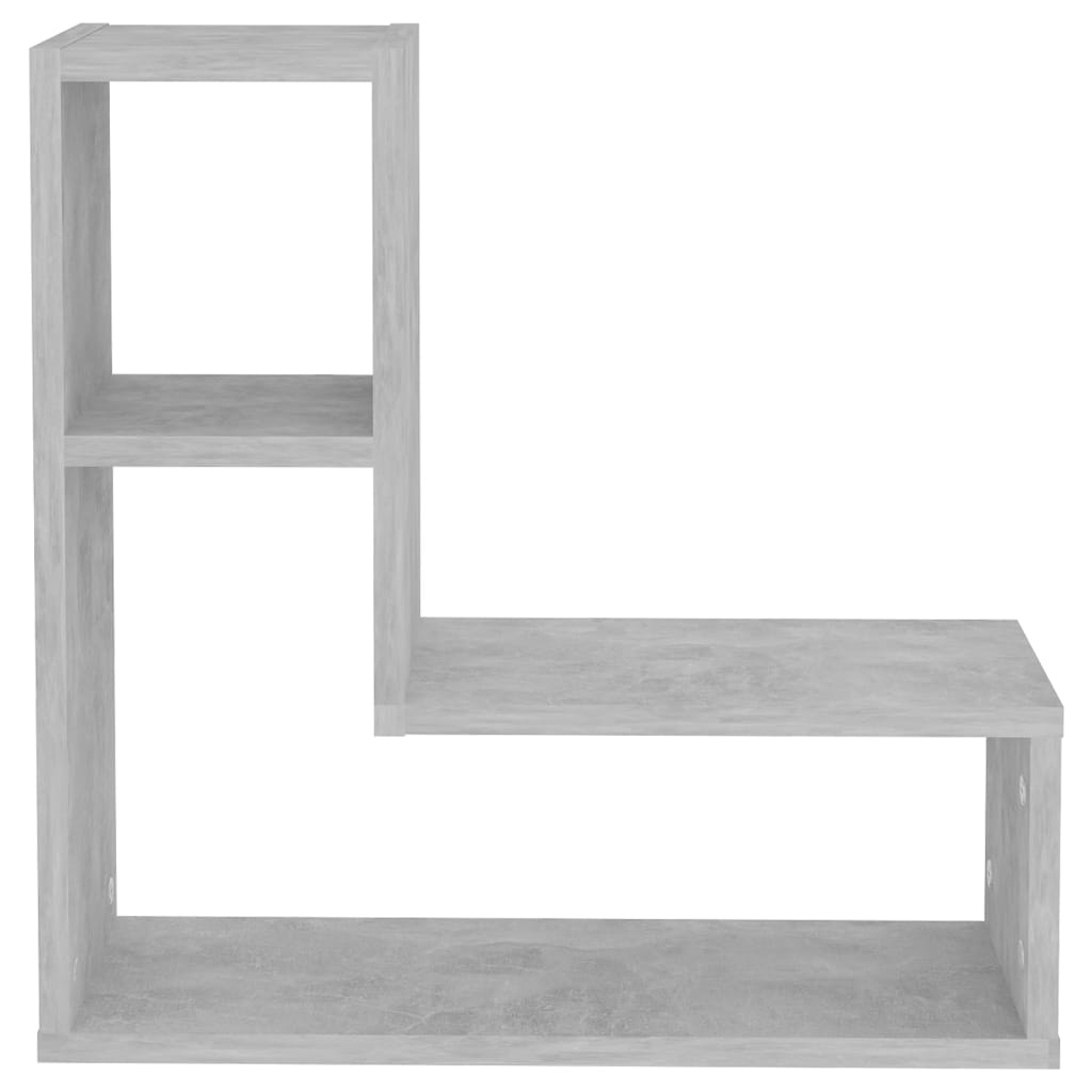 Wall Shelf 2 pcs Concrete Grey 50x15x50 cm Engineered Wood