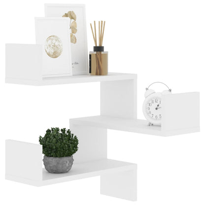 807223 vidaXL Wall Corner Shelf White 40x40x50 cm Engineered Wood