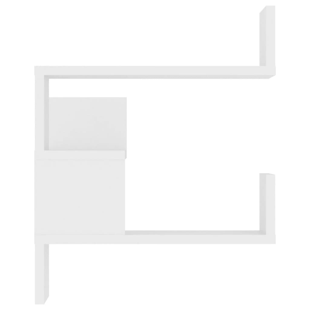 807223 vidaXL Wall Corner Shelf White 40x40x50 cm Engineered Wood