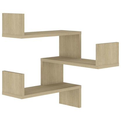 807229 vidaXL Wall Corner Shelf Sonoma Oak 40x40x50 cm Engineered Wood