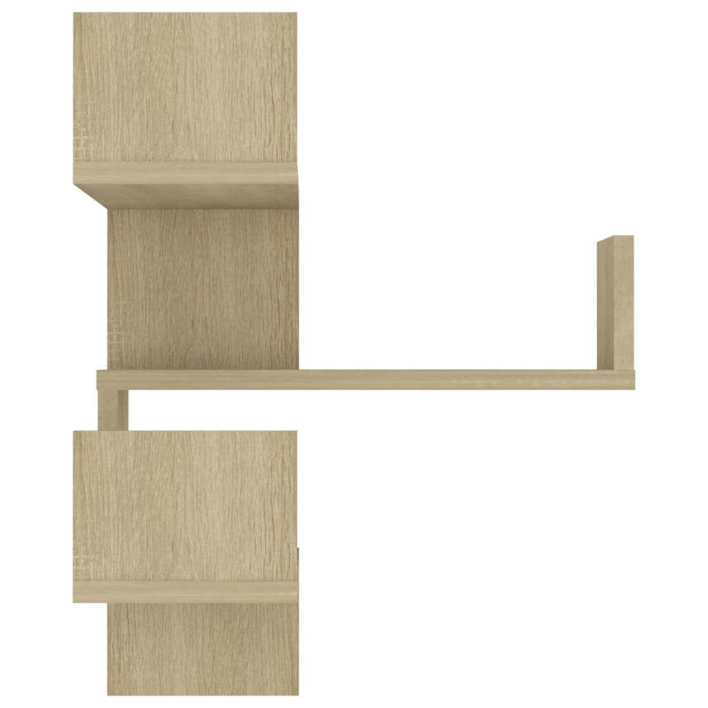 807229 vidaXL Wall Corner Shelf Sonoma Oak 40x40x50 cm Engineered Wood