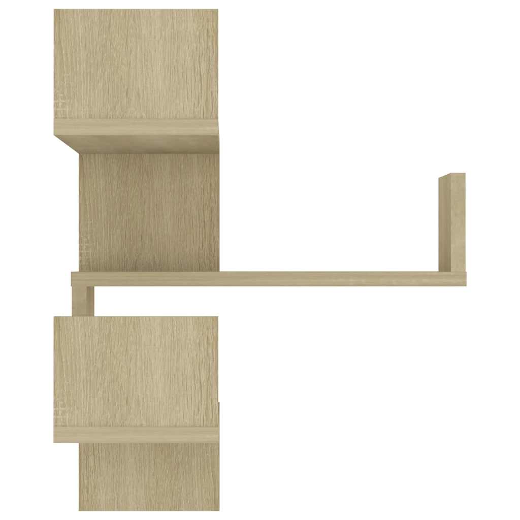807230 vidaXL Wall Corner Shelves 2 pcs Sonoma Oak 40x40x50 cm Engineered Wood