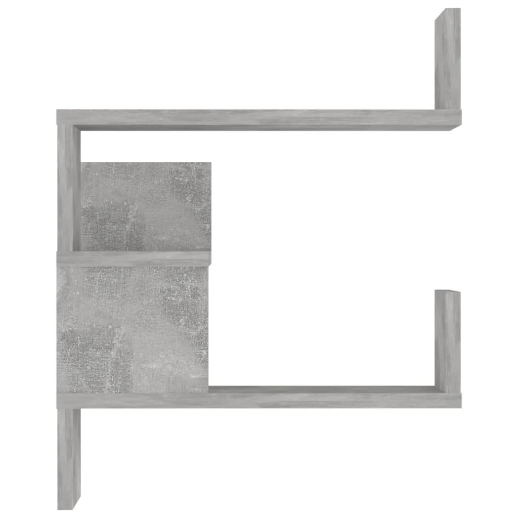 807231 vidaXL Wall Corner Shelf Concrete Grey 40x40x50 cm Engineered Wood