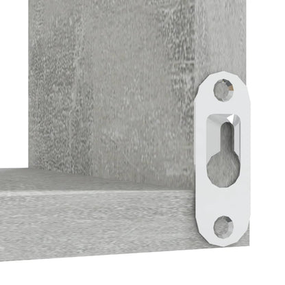 807231 vidaXL Wall Corner Shelf Concrete Grey 40x40x50 cm Engineered Wood