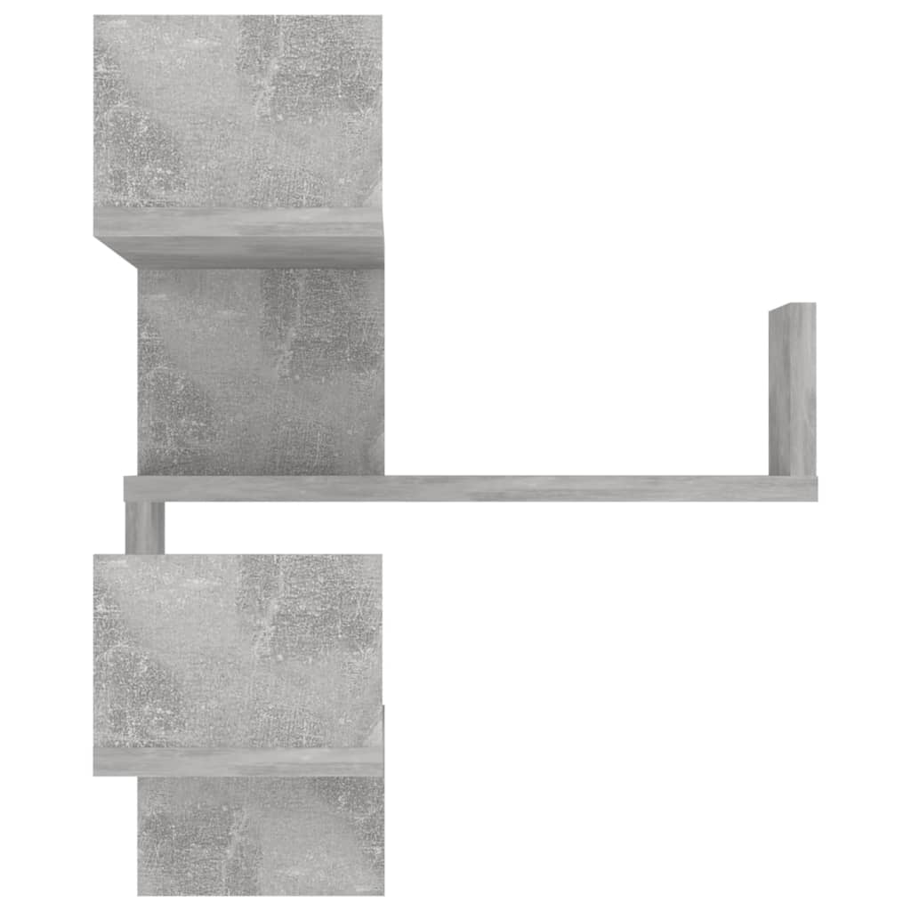 Wall Corner Shelf 2 pcs Concrete Grey 40x40x50 cm Engineered Wood