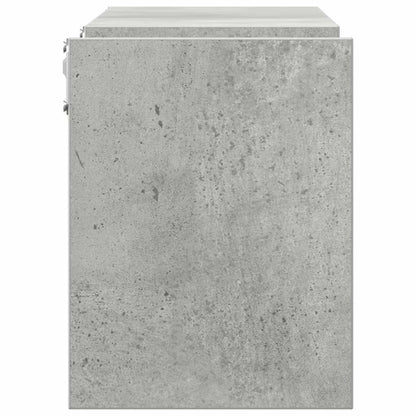Wall Shelf 2 pcs Concrete Grey 100x15x20 cm Engineered Wood