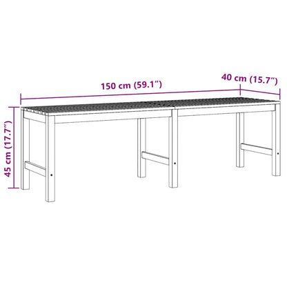 Garden Bench 150 cm Solid Teak Wood