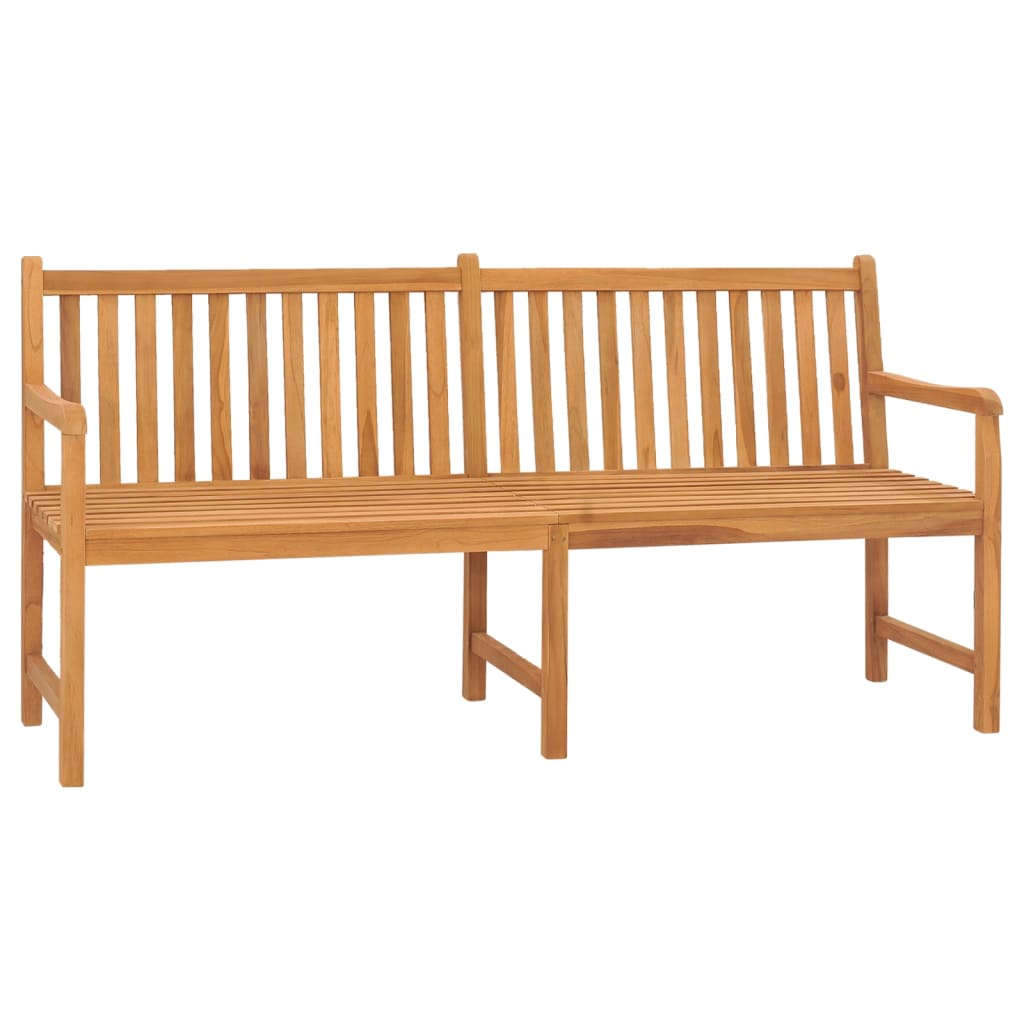 Garden Bench | Warm Brown | Solid Teak Wood | 180 cm long bench | Durable
