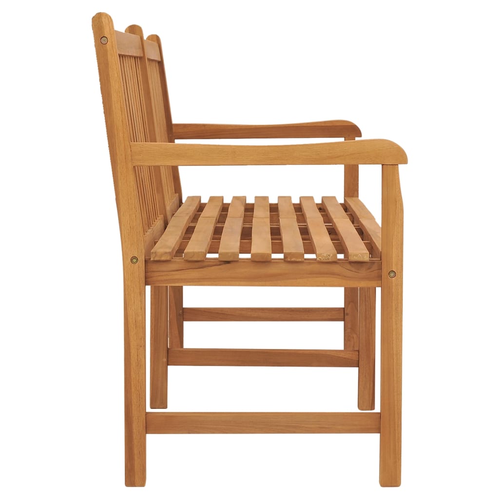 Garden Bench | Warm Brown | Solid Teak Wood | 180 cm long bench | Durable