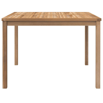 Garden Dining Table 110x110x77 cm Solid Teak Wood