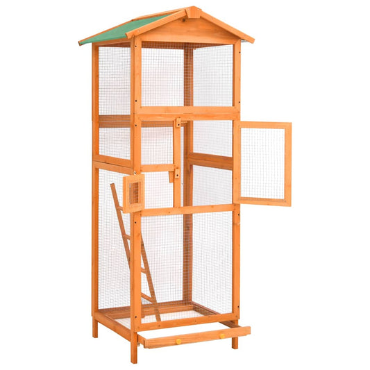 Bird Cage | Brown | Solid firwood | Medium | Durable | Bird Cage