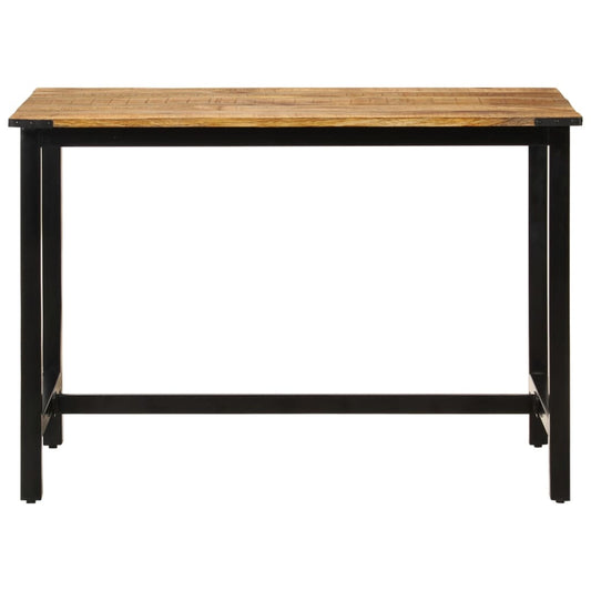 Dining Table Mango Wood Brown and Black Solid Mango Wood Medium