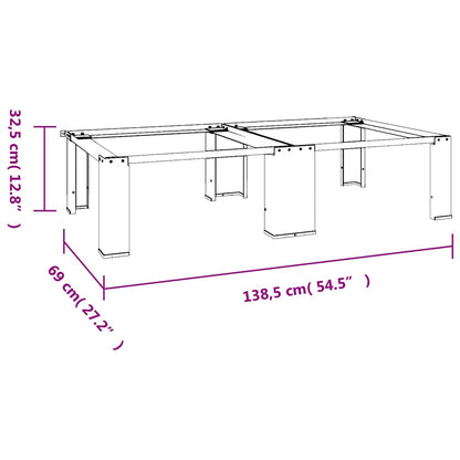 Double Washing and Drying Machine Pedestal White