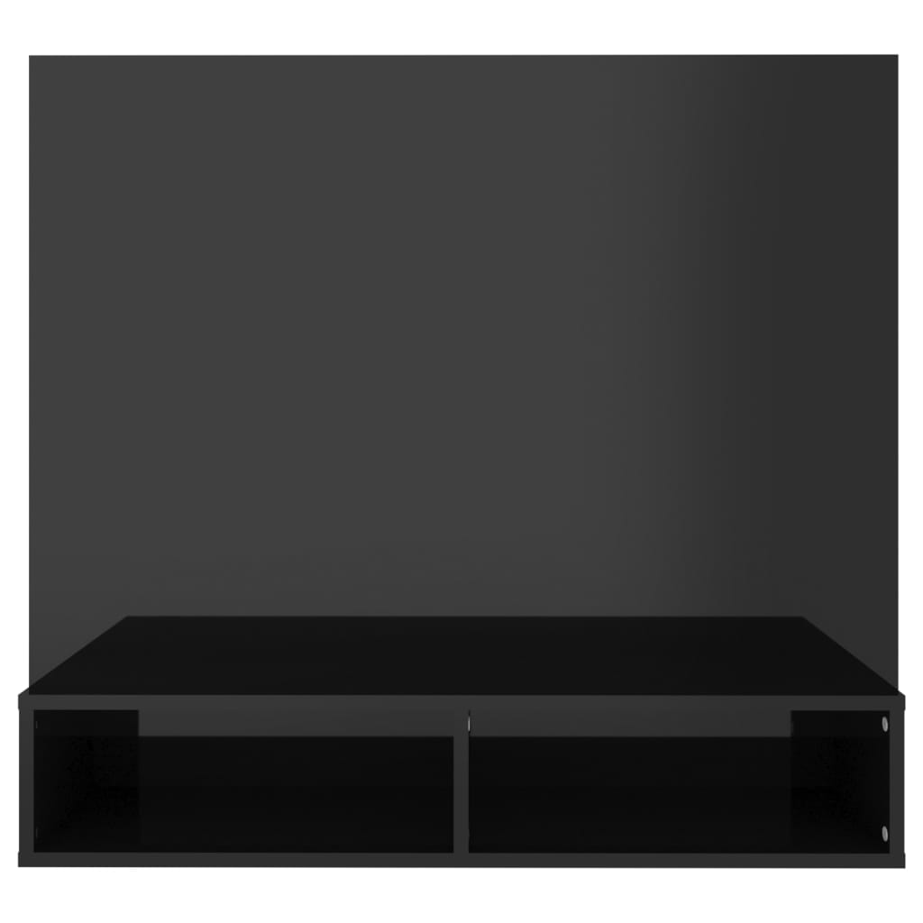 Wall TV Cabinet High Gloss Black 102x23.5x90 cm Engineered Wood