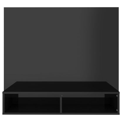 Wall TV Cabinet High Gloss Black 102x23.5x90 cm Engineered Wood