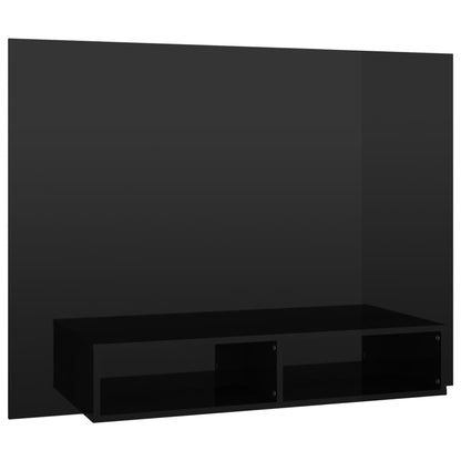 Wall TV Cabinet High Gloss Black 120x23.5x90 cm Engineered Wood