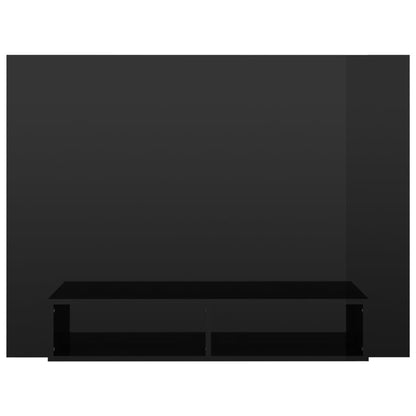 Wall TV Cabinet High Gloss Black 120x23.5x90 cm Engineered Wood