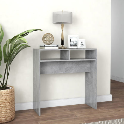 808300 vidaXL Console Table Concrete Grey 78x30x80 cm Engineered Wood