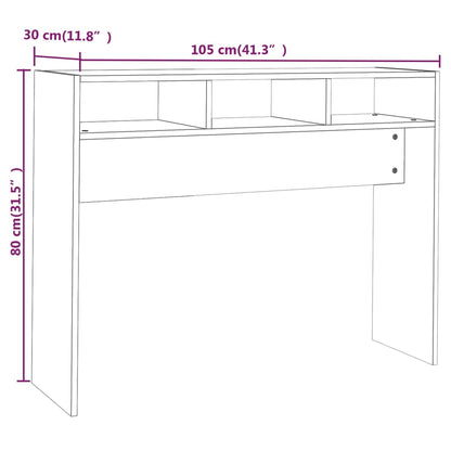 808309 vidaXL Console Table Concrete Grey 105x30x80 cm Engineered Wood