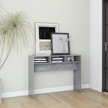 808309 vidaXL Console Table Concrete Grey 105x30x80 cm Engineered Wood