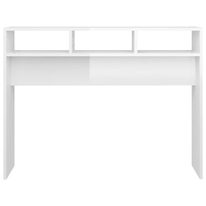 808311 vidaXL Console Table High Gloss White 105x30x80 cm Engineered Wood