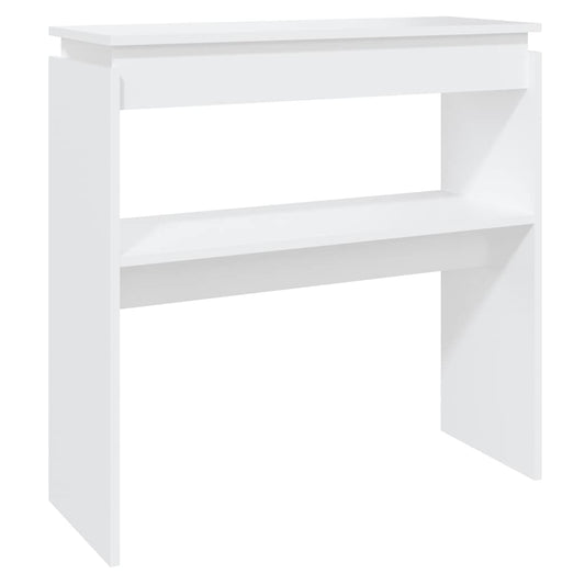 Console Table White 80x30x80 cm Engineered Wood