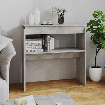 808318 vidaXL Console Table Concrete Grey 80x30x80 cm Engineered Wood