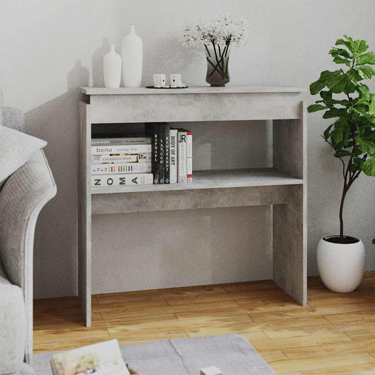 808318 vidaXL Console Table Concrete Grey 80x30x80 cm Engineered Wood
