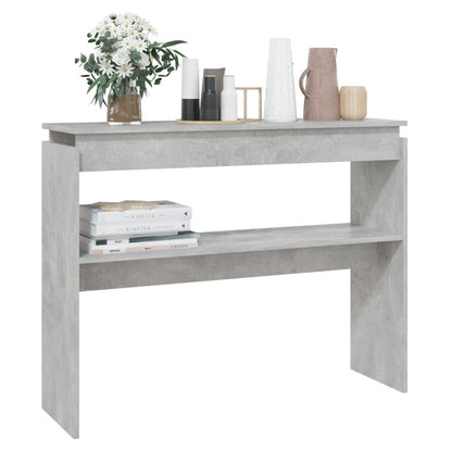 808327 vidaXL Console Table Concrete Grey 102x30x80 cm Engineered Wood