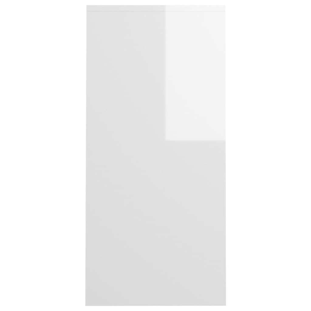 Notebook Desk High Gloss White 102.5x35x75 cm Engineered Wood