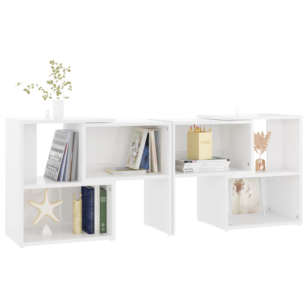TV Cabinet High Gloss White 104x30x52 cm Engineered Wood