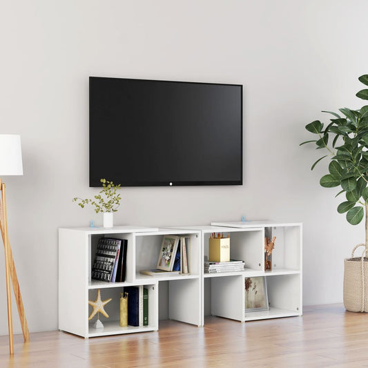 TV Cabinet | High gloss white | Engineered wood | Medium | Modular