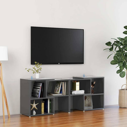 TV Cabinet | High gloss grey | Engineered wood | Standard | Modular