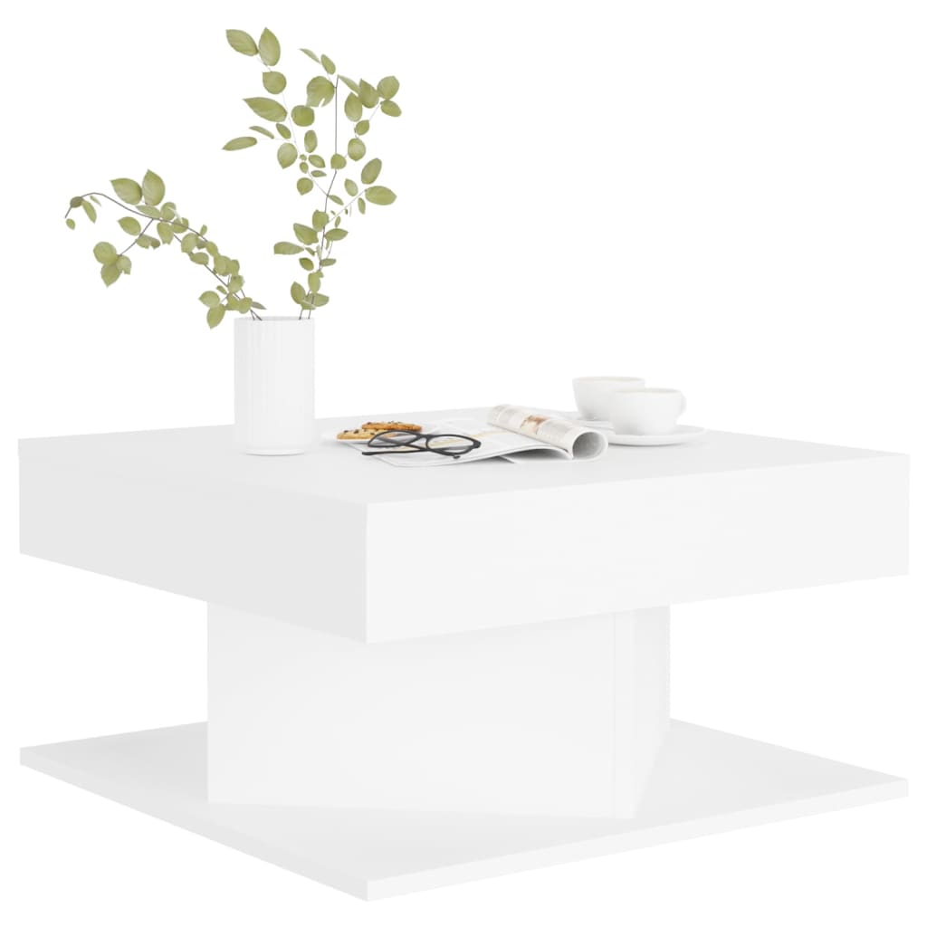 Coffee Table | White | Engineered wood | 57 x 57 x 30 cm | Coffee Table